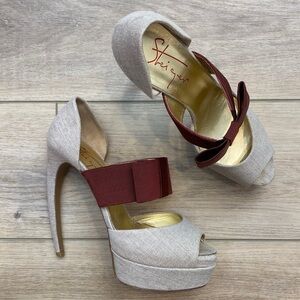 Walter Steiger | Horn Heel Bow D’Orsay Pump |‎ Claw Heel Stiletto